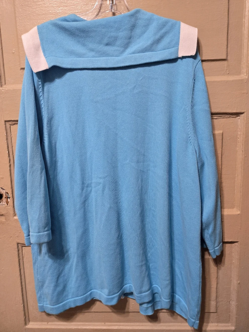 CJ Banks 100% Cotton Coastal Grandma Old Money Yacht Button Front Cardigan